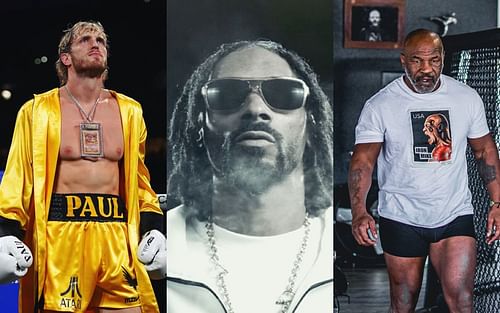 Logan Paul (left) Snoop Dogg (centre), Mike Tyson (right) [Images courtesy: @loganpaul @snooplion @miketyson on Instagram]