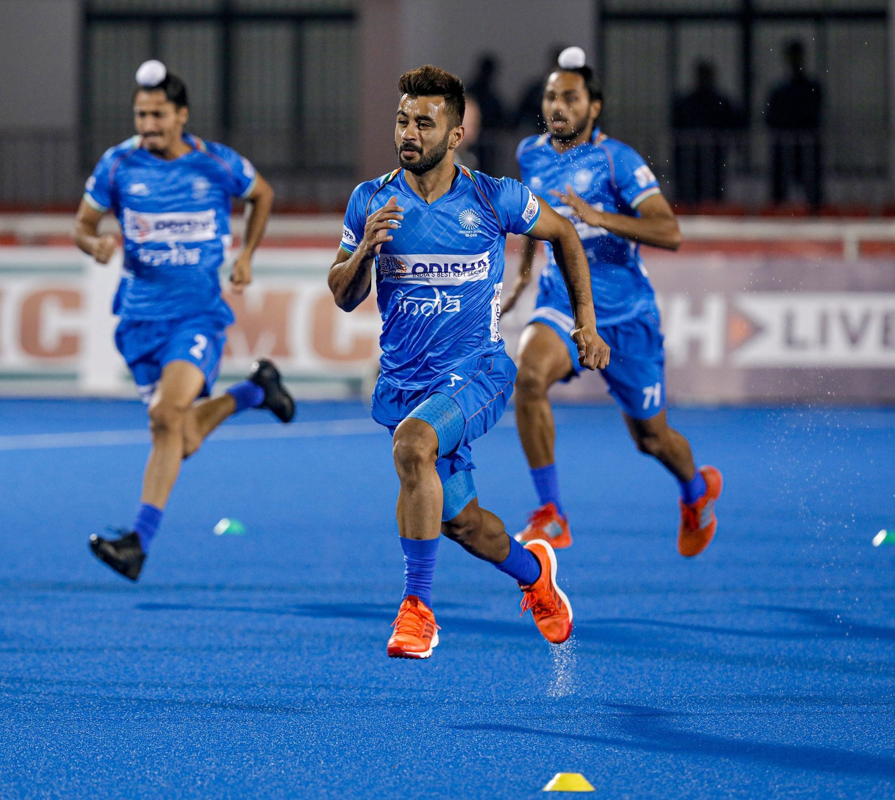 The Indian men&#039;s hockey team during a training session. (PC: Hockey India)