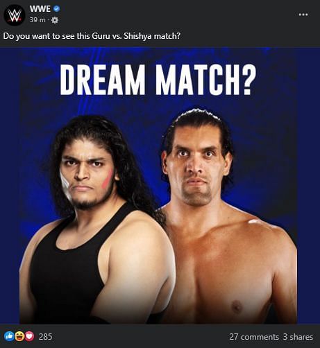 WWE teases a dream match between Dilsher Shanky and The Great Khali