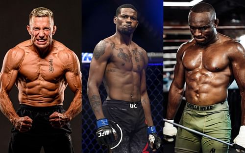 Georges St-Pierre (left), Kevin Holland (centre), Kamaru Usman (right) [Images Courtesy: @georgesstpierre and @usman84kg on Instagram]