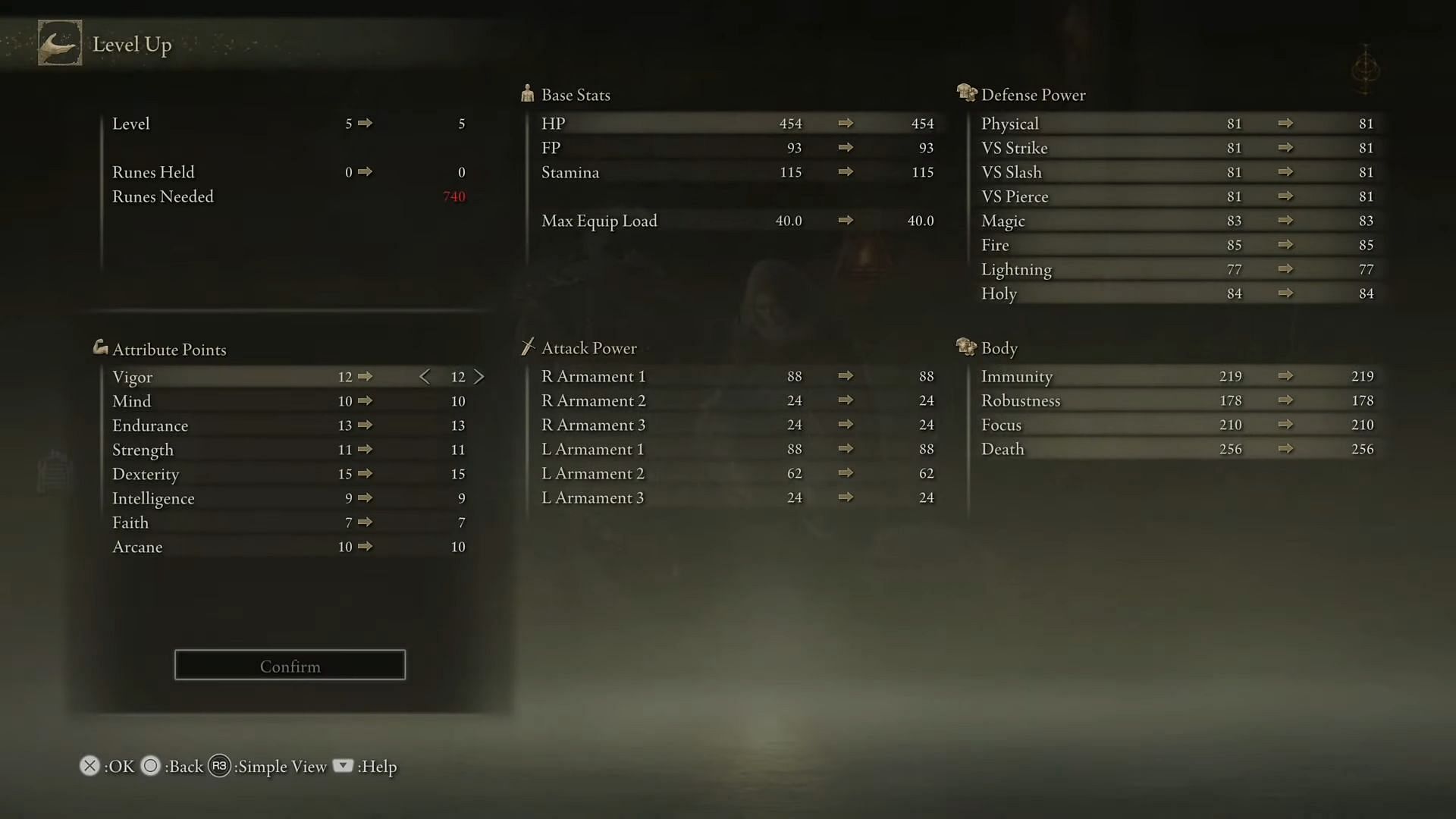 The level-up menu in Elden Ring (Image via Esoterickk/YouTube)
