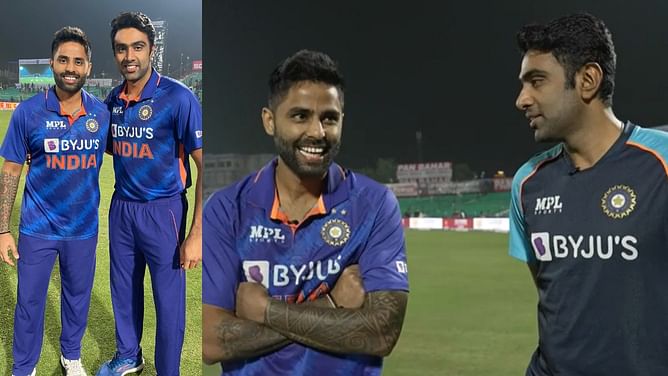 [Watch] "SKY is not the limit, it should be a benchmark" - Suryakumar Yadav engage in fun banter with Ravichandran Ashwin after 1st IND vs NZ 2021 T20I