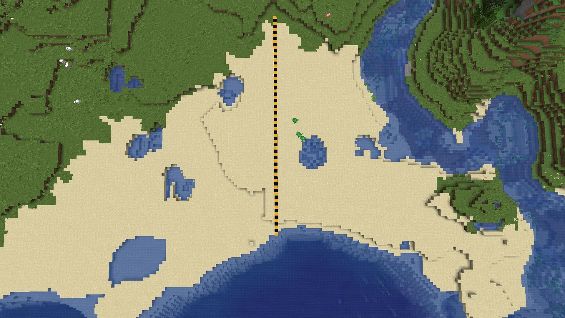 World generation with &quot;large biomes&quot; (Image via Mojang/Minecraft)