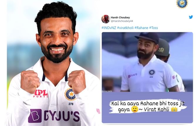 "Kal ka aaya Rahane bhi toss jit gaya" - Fans react after India elect to bat first in first Test versus New Zealand