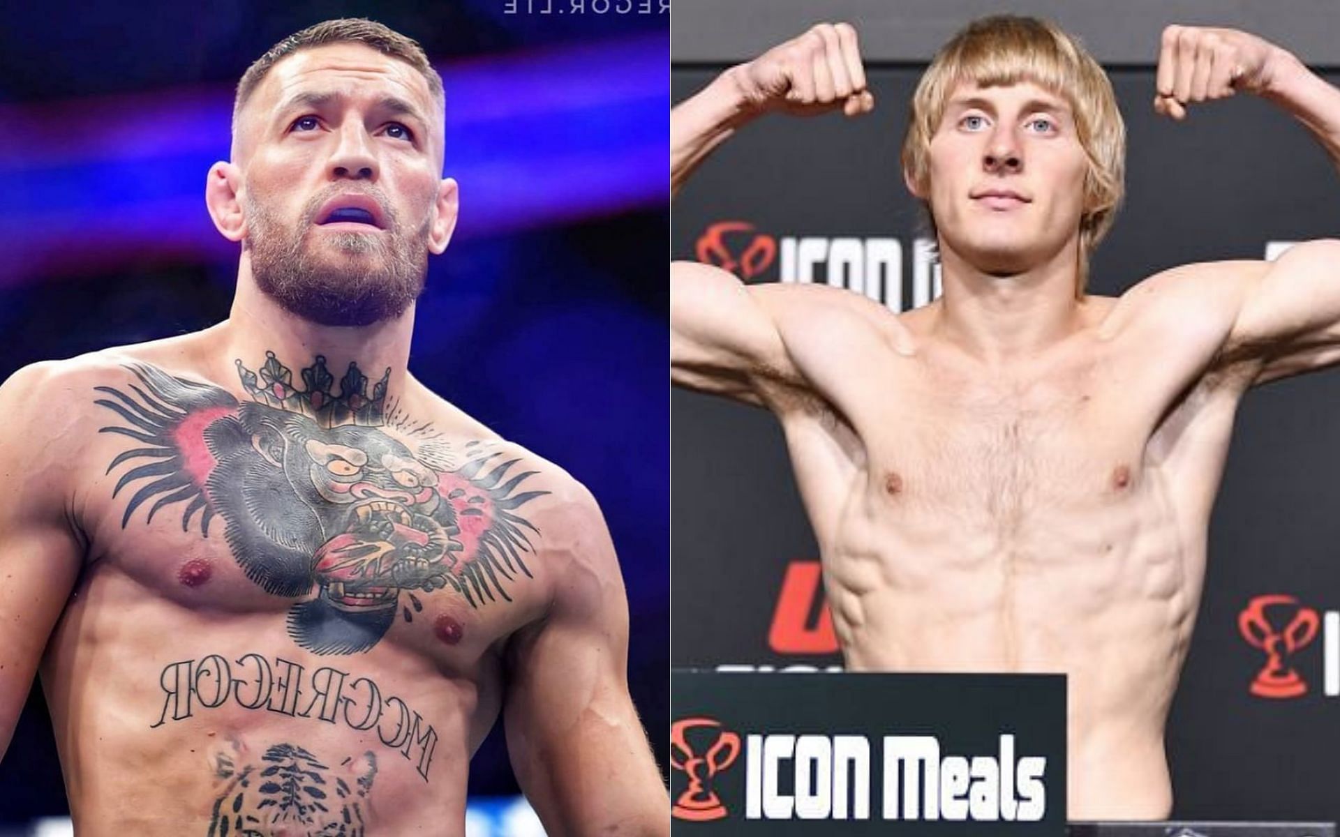 Conor McGregor (left) and Paddy Pimblett (right) [Image credits: @thenotoriousmma on Instagram]
