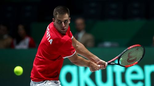 Borna Gojo at the 2019 Davis Cup Finals in Madrid