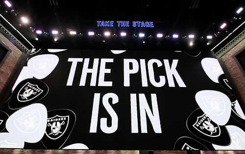 Raiders signage as seen at the 2019 NFL Draft (Photo: Getty)