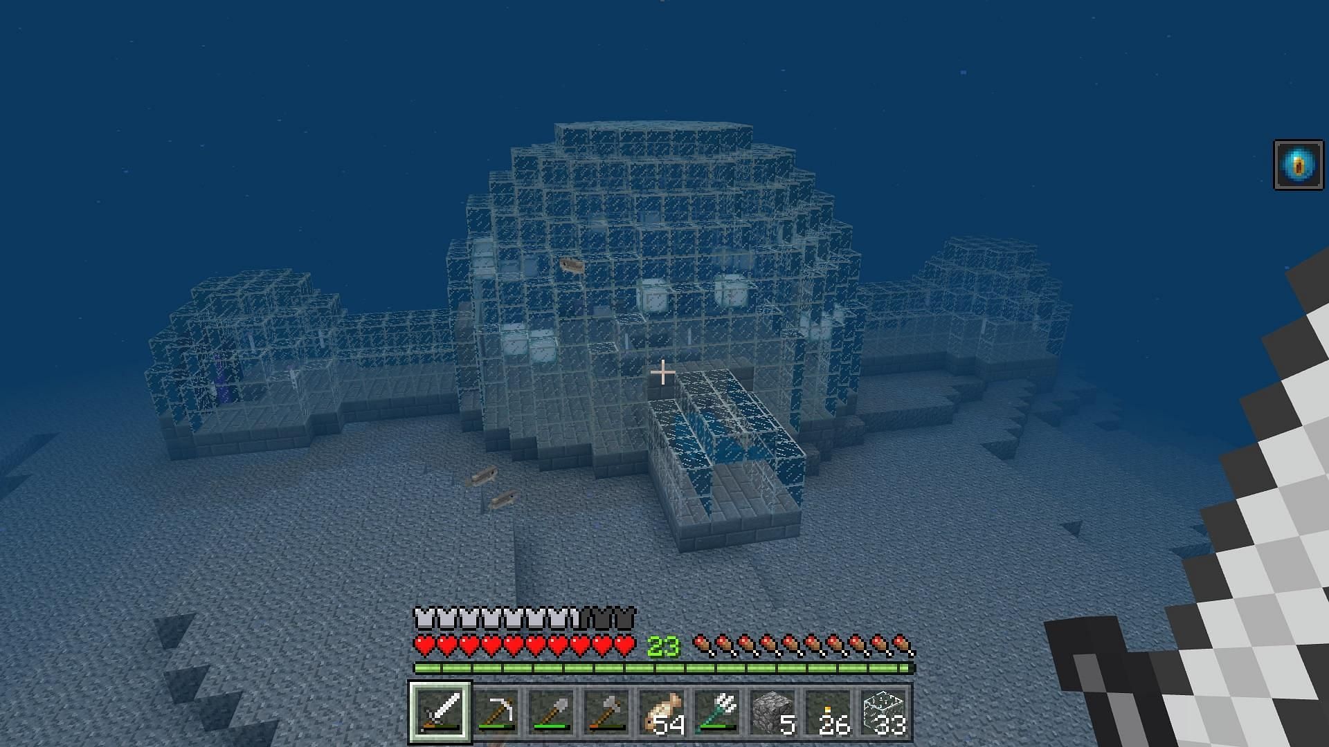 Underwater base in Minecraft (Image via Reddit)