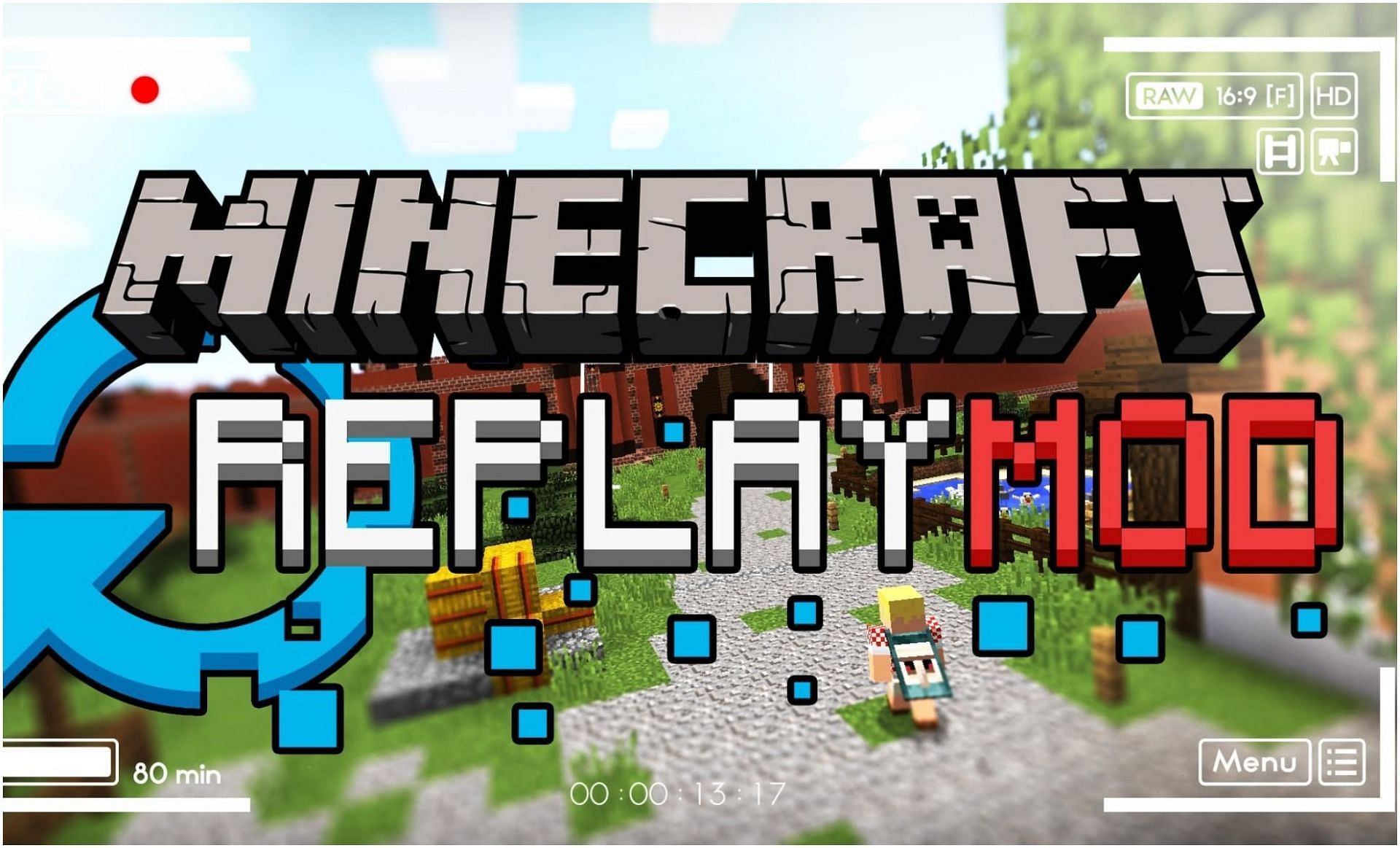 The title screen for the Replay mod (Image via Minecraft)