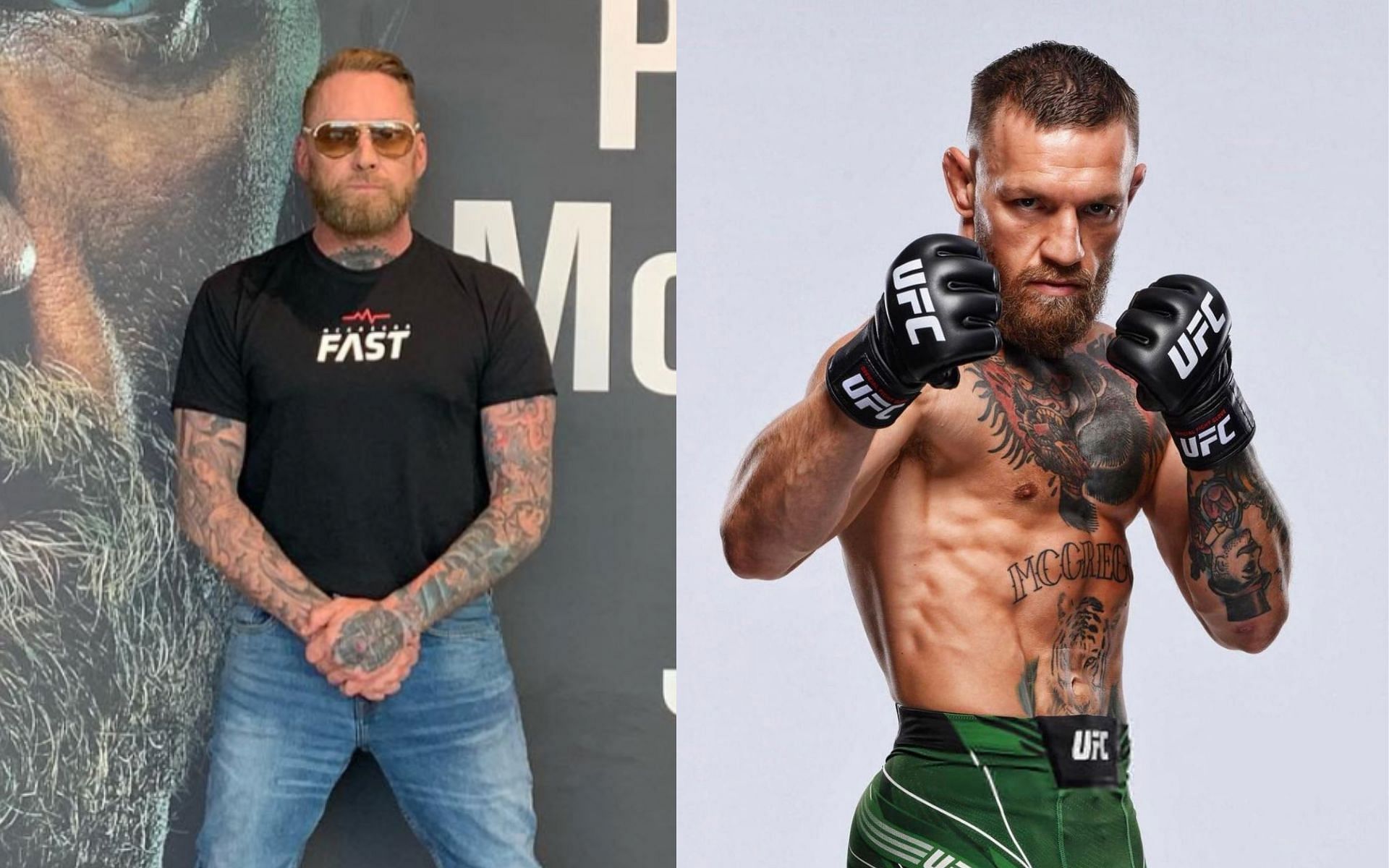 Marcus Deegan (left), Conor McGregor (right) [Credits: @marcusdeegan via Instagram, @UFC via Twitter]