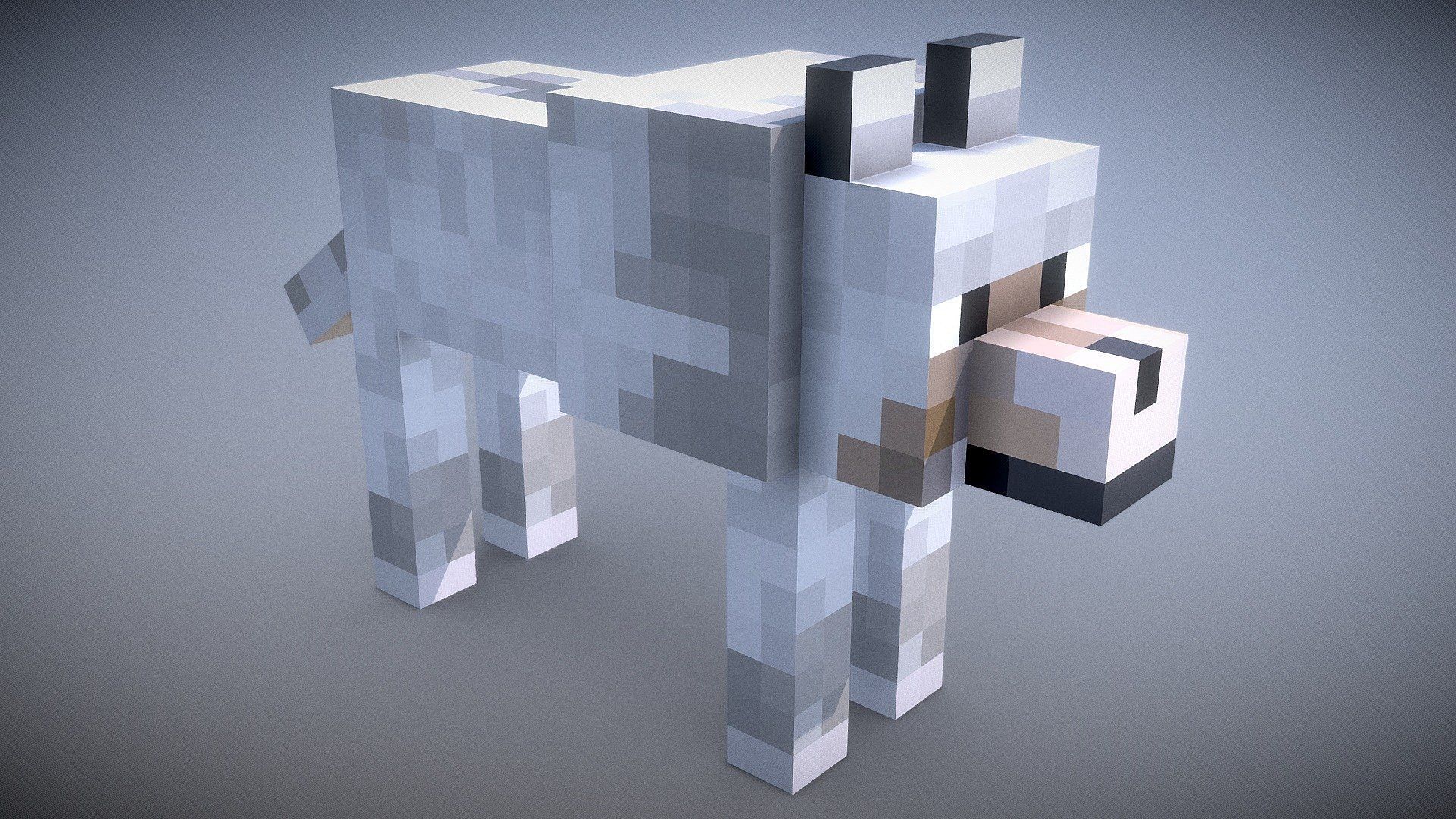 A wolf in Minecraft (Image via Minecraft)
