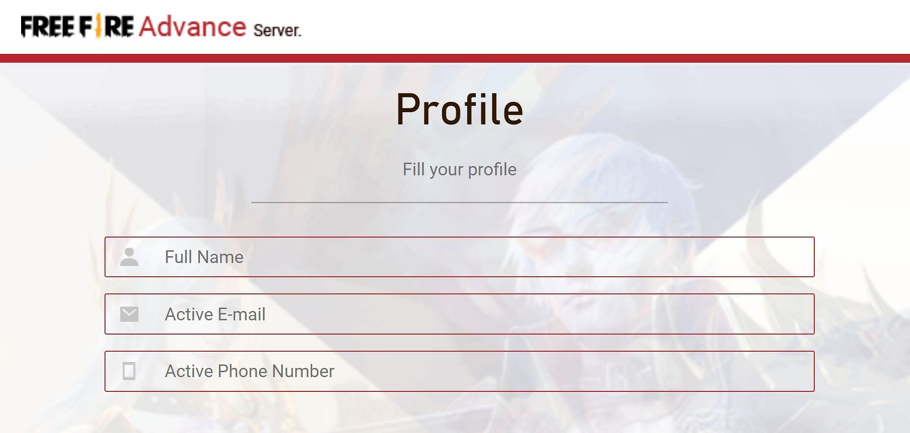 Players will have to enter all these details into the text fields (Image via Free Fire)
