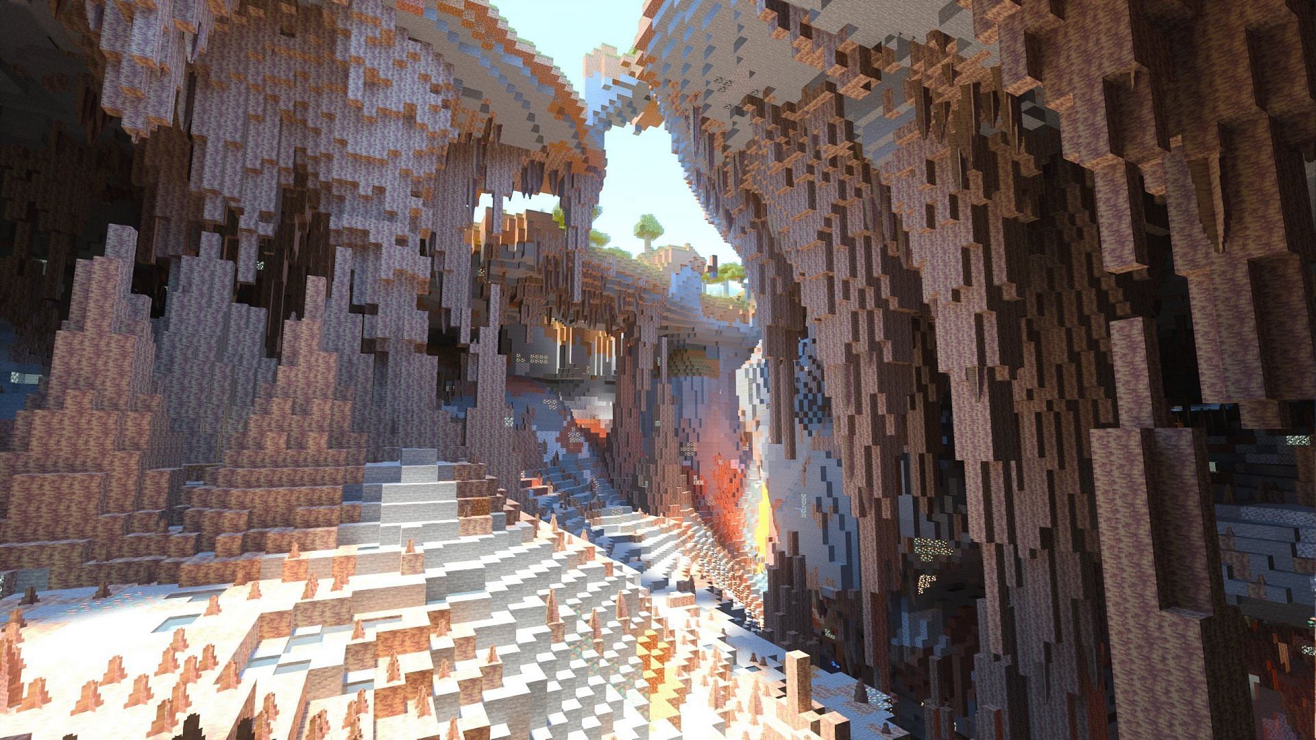New caves in Minecraft 1.18 (Image via Minecraft &amp; Chill/Twitter)