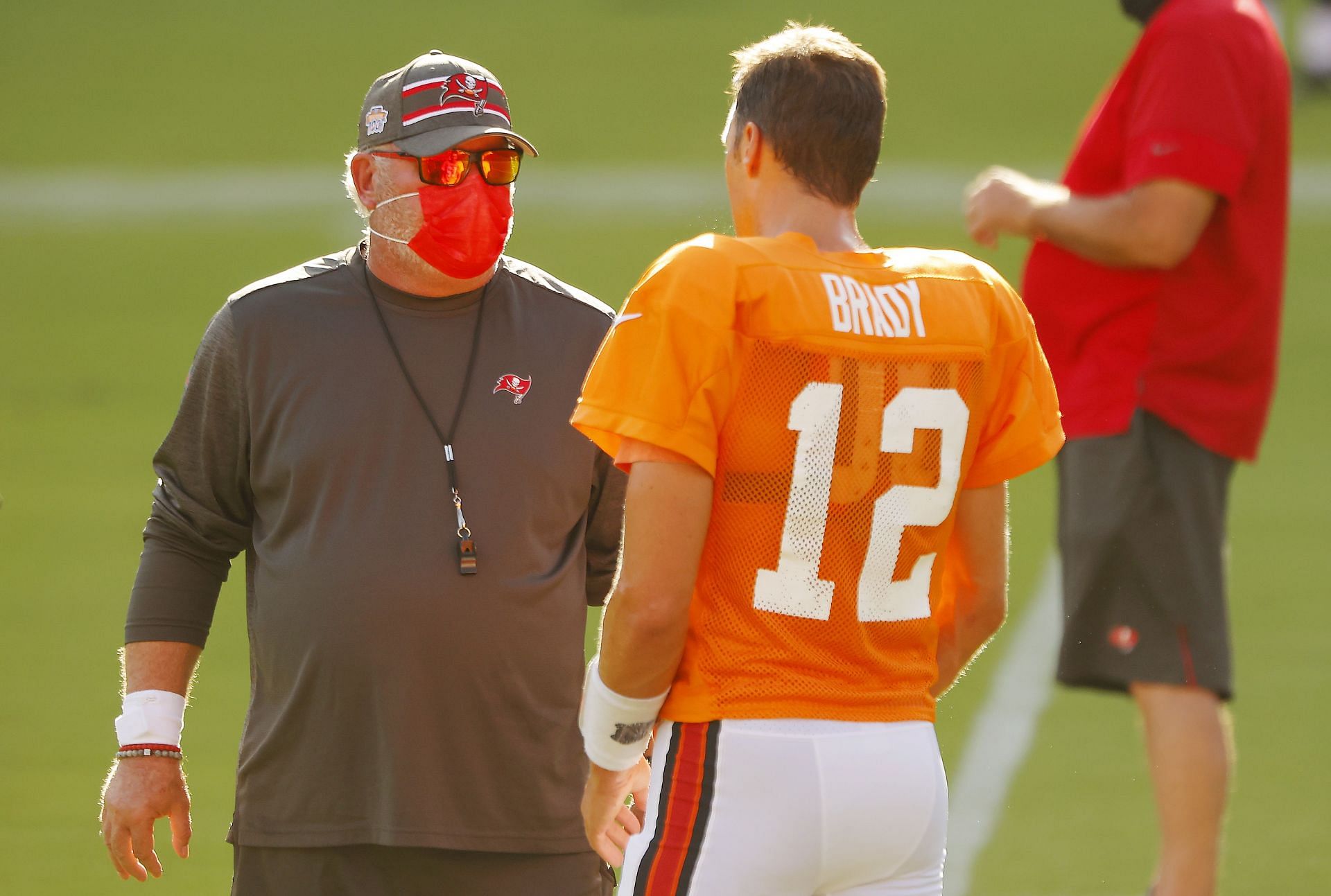 Buccaneers Head Coach Bruce Arians and QB Tom Brady