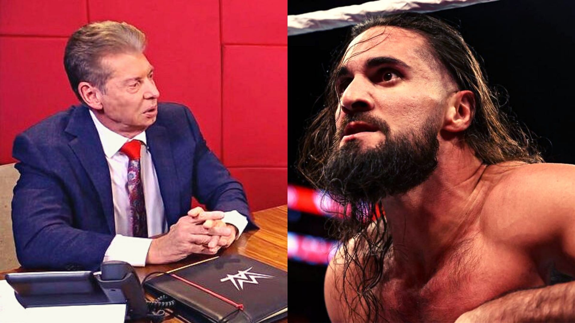 Vince McMahon and Seth Rollins on RAW.