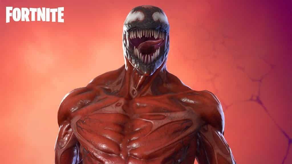 Carnage is the final skin in this season&#039;s battle pass. (Image via Epic Games)
