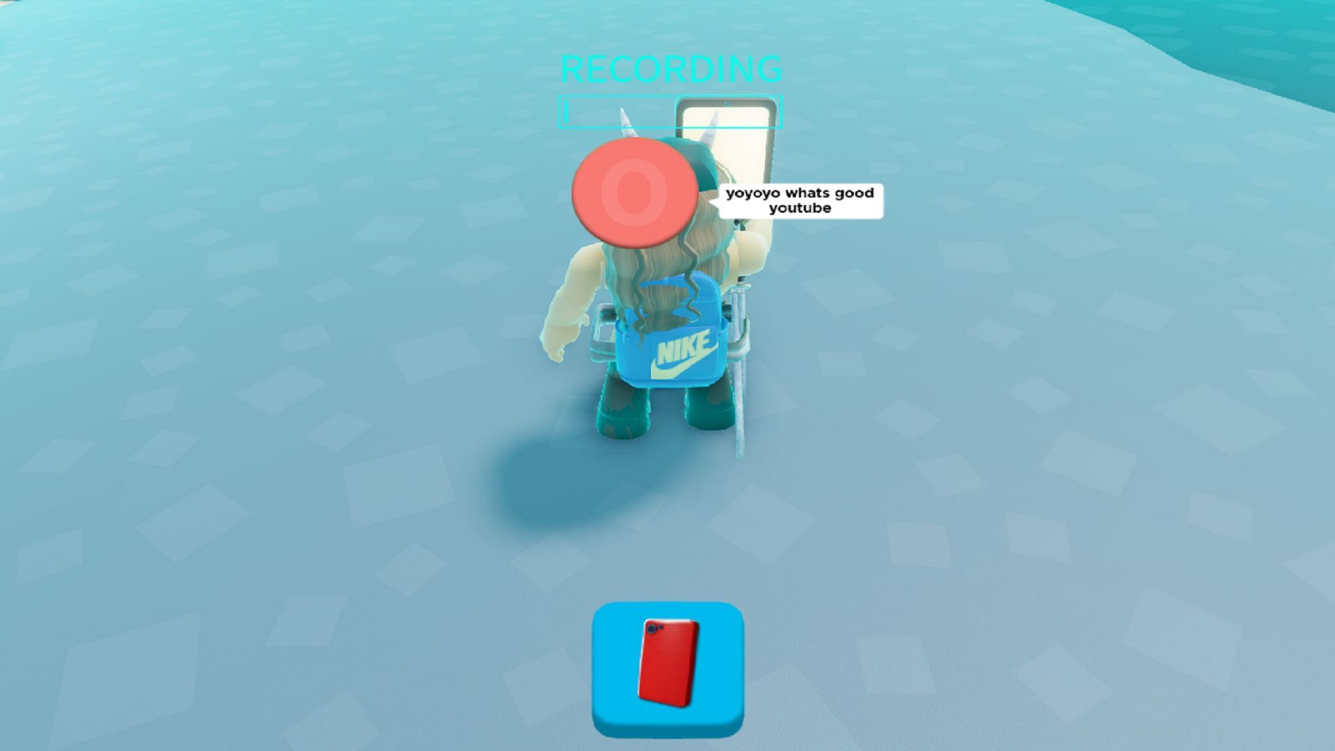 Record videos with your on-hand device (Image via Roblox)