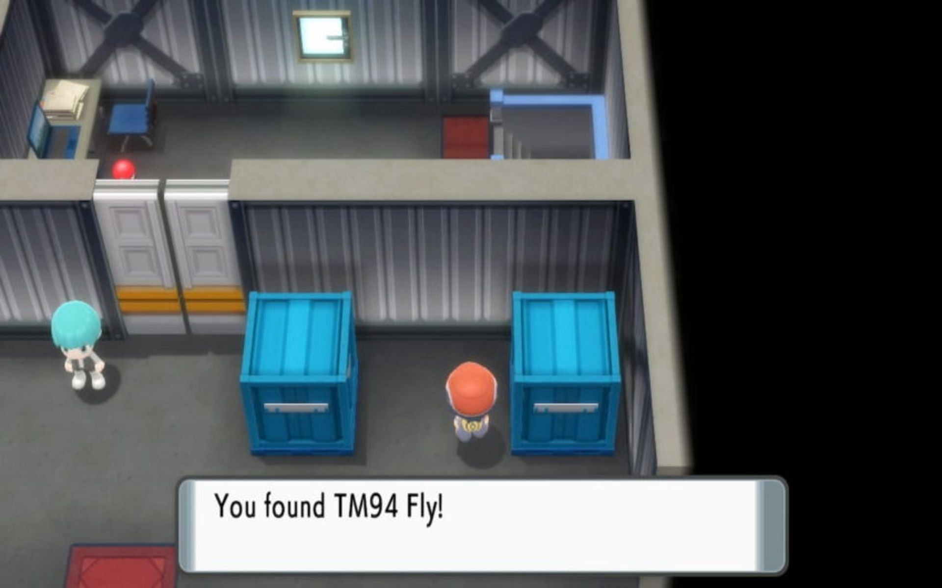 The side warehouse with the Fly TM is where Pokemon trainers can find the way to the Galactic Key (Image via The Pokemon Company)