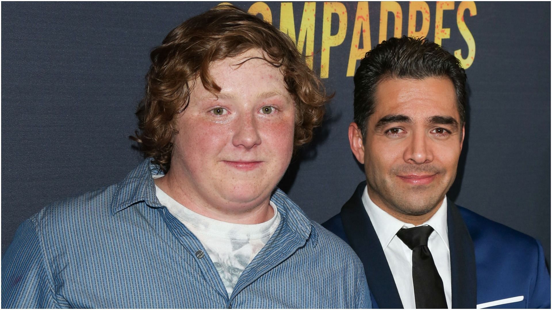 Joey Morgan and Omar Chaparro attend the premiere of Compadres (Image via Getty Images/Paul Archuleta/FilmMagic)