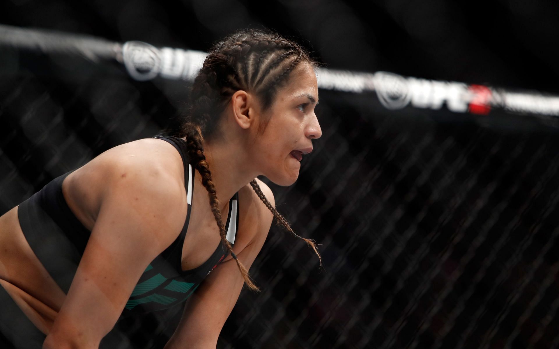 UFC fighter Cynthia Calvillo could not continue in her fight against Andrea Lee
