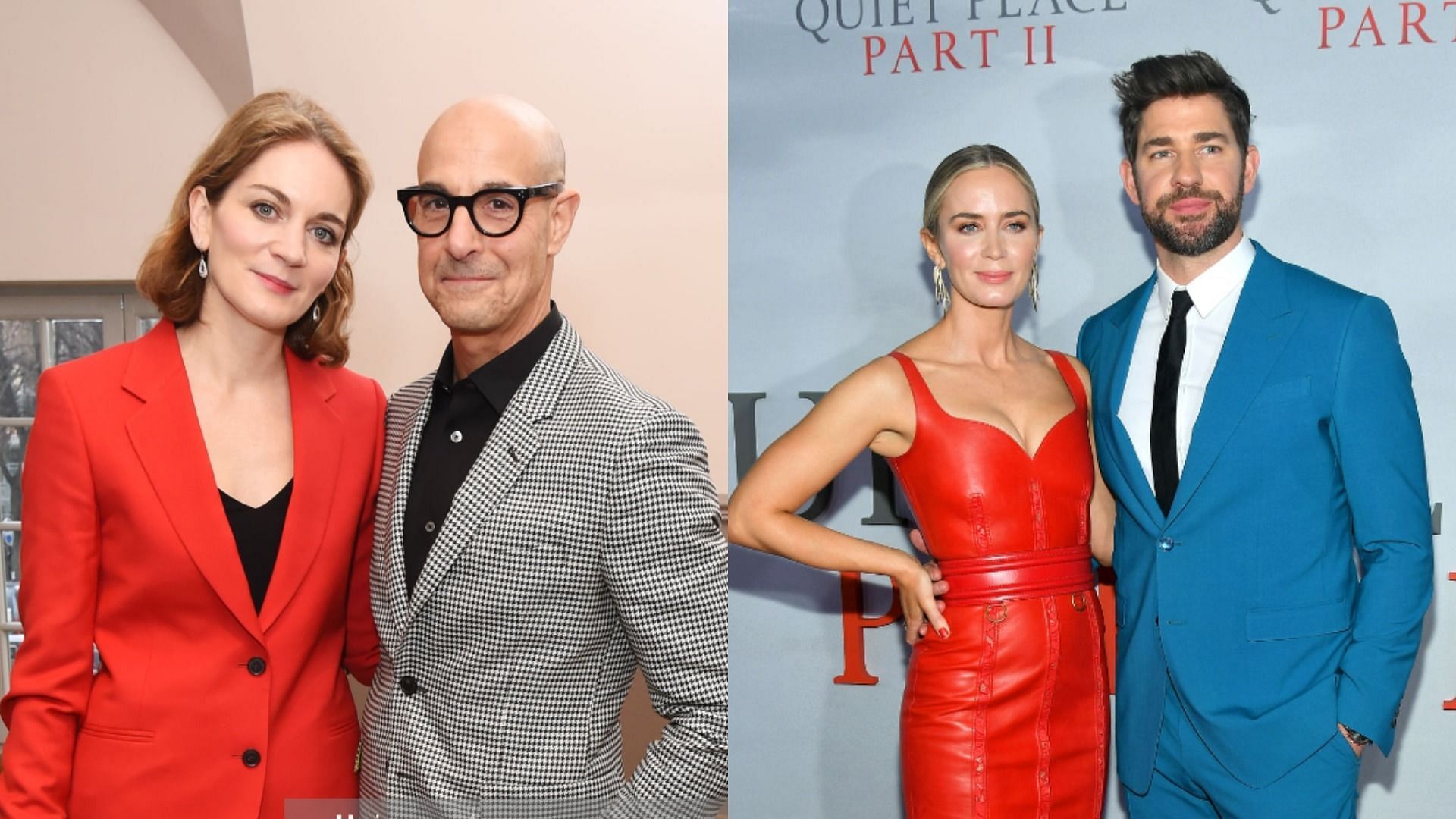Stanley Tucci and John Krasinski are related through their wives (Image via Getty Images/David M. Benett/Mike Coppola)