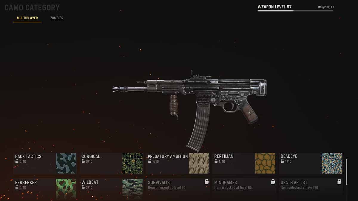 A new bug is plaguing the Call of Duty Vanguard players, making it impossible for players to grind for a particular camo in the game (Image via Activision)