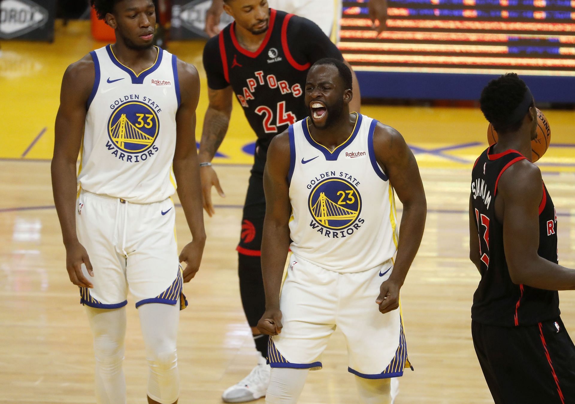 Led by Draymond Green, the Golden State Warriors have the NBA&#039; best defense yet again. [Photo: The Mercury News]