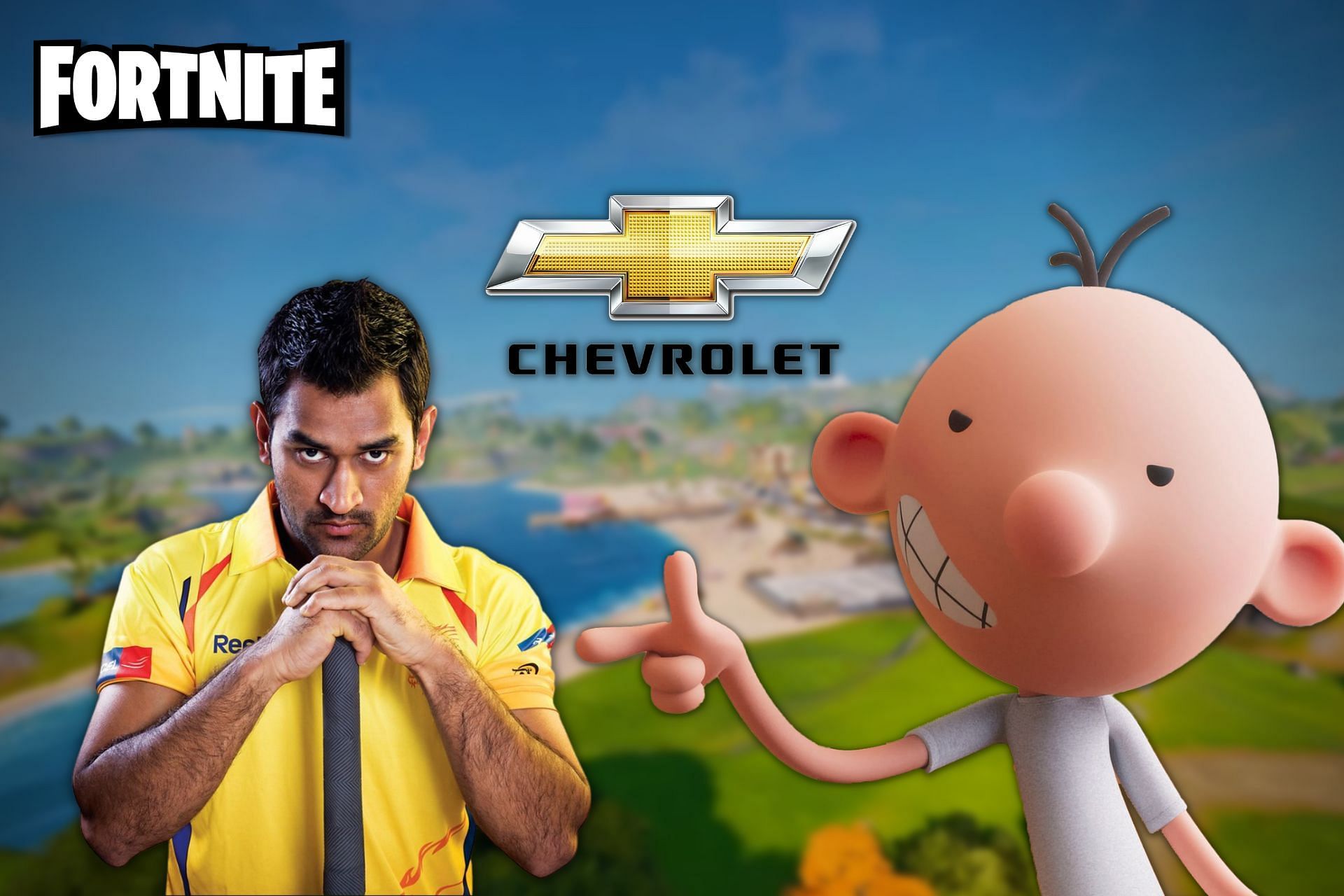 Odd Fortnite collaborations: M.S. Dhoni, Chevrolet, WWE, etc. (Image via Sportskeeda)