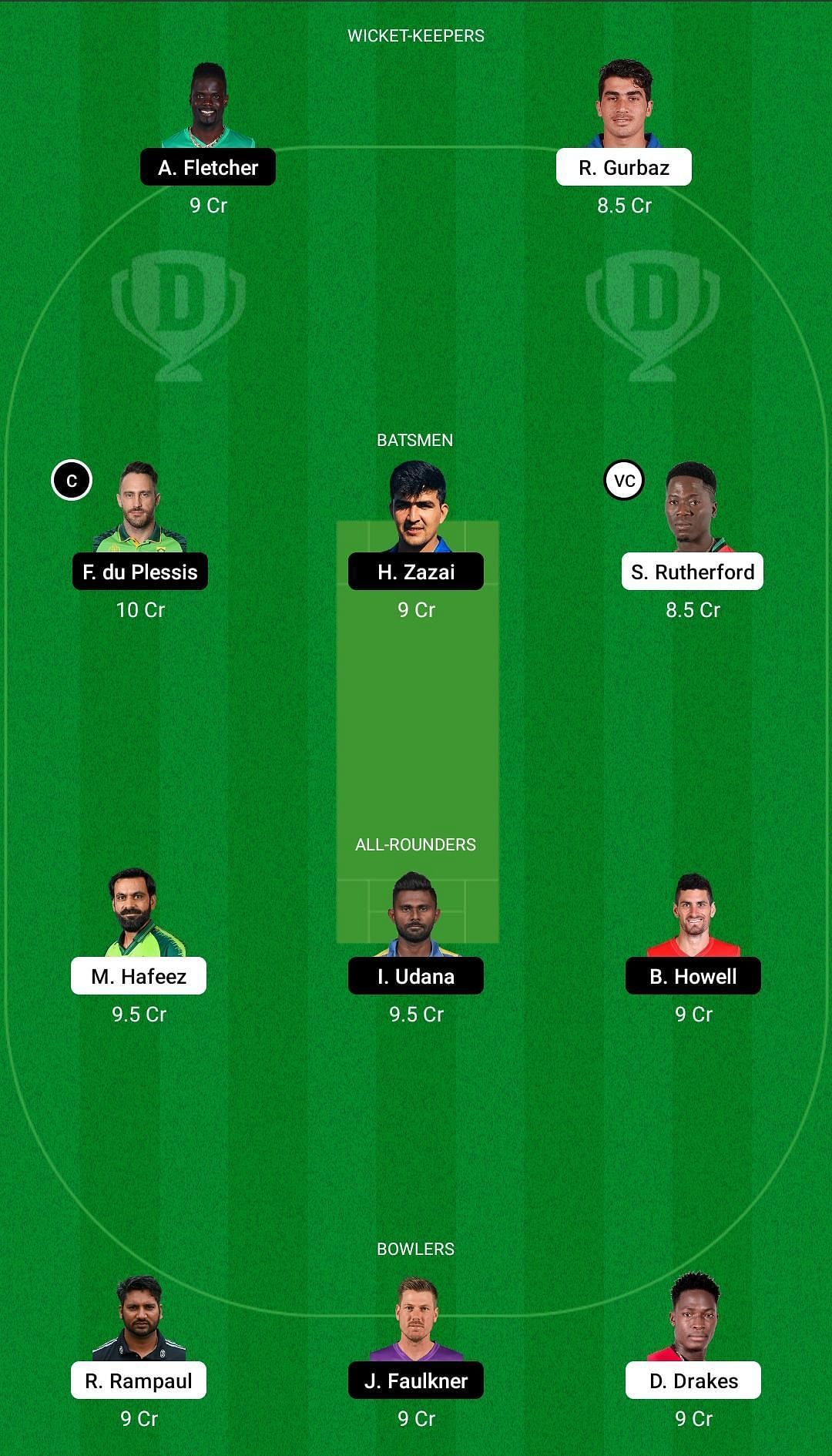 DB vs BT Dream11 Team - 1