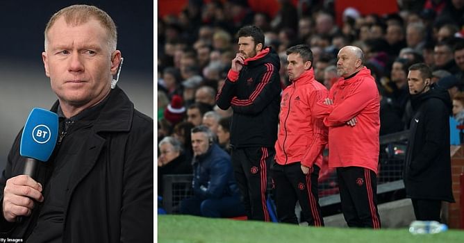 “They shouldn’t be at the club” – Paul Scholes slams Michael Carrick and staff for letting Solskjaer down at Manchester United