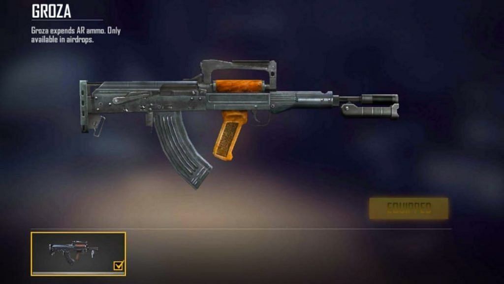 The Groza assault rifle in Free Fire (Image via Garena)