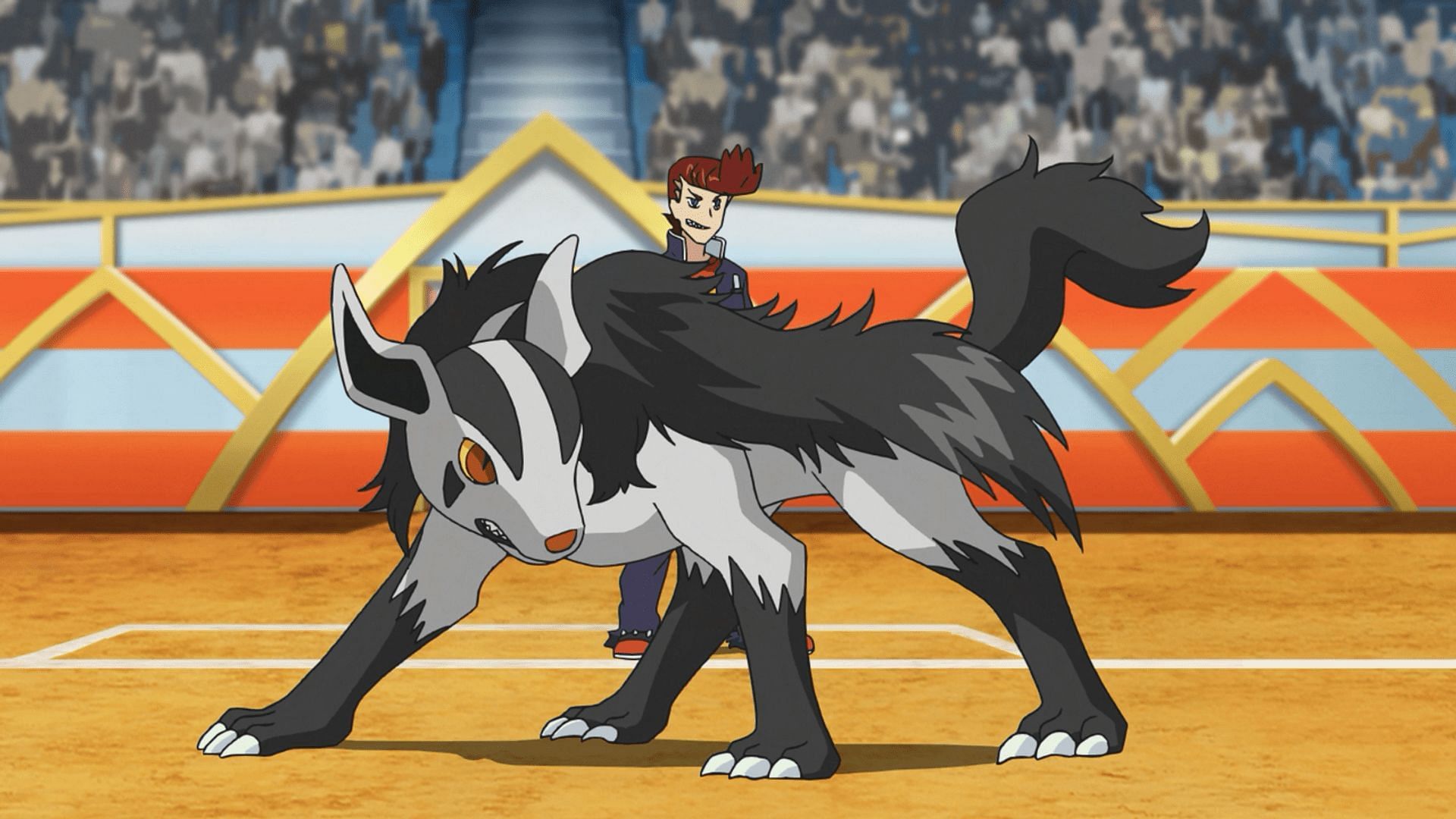 MIghtyena as it appears in the anime (Image via The Pokemon Company)
