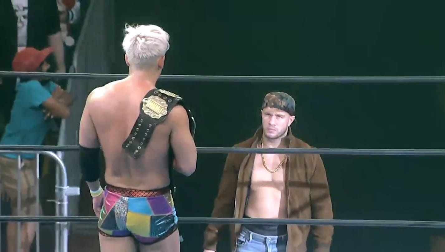 Kazuchika Okada was confronted by Will Ospreay at Battle in the Valley