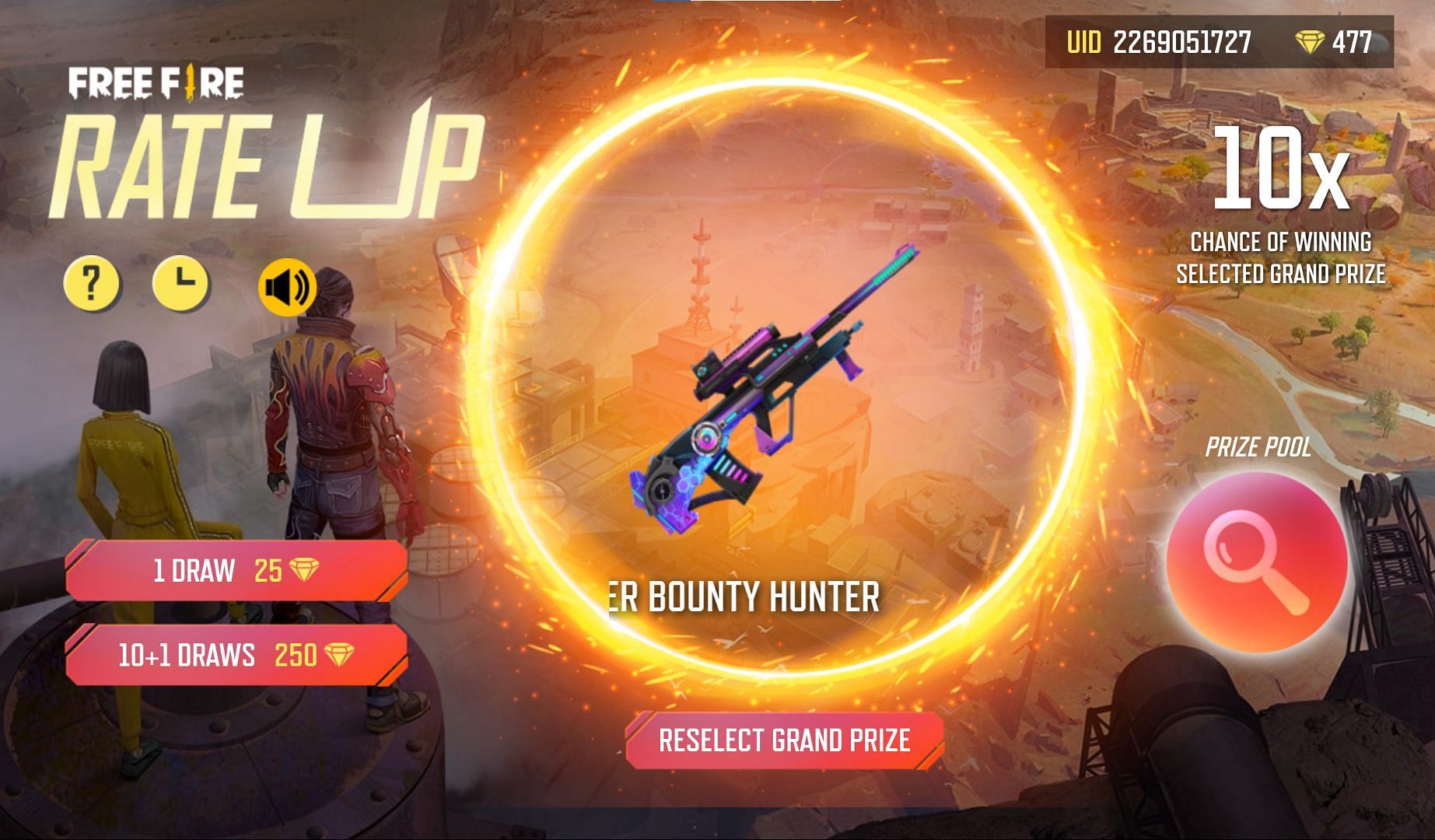 Users can draw rewards using diamonds (Image via Free Fire)