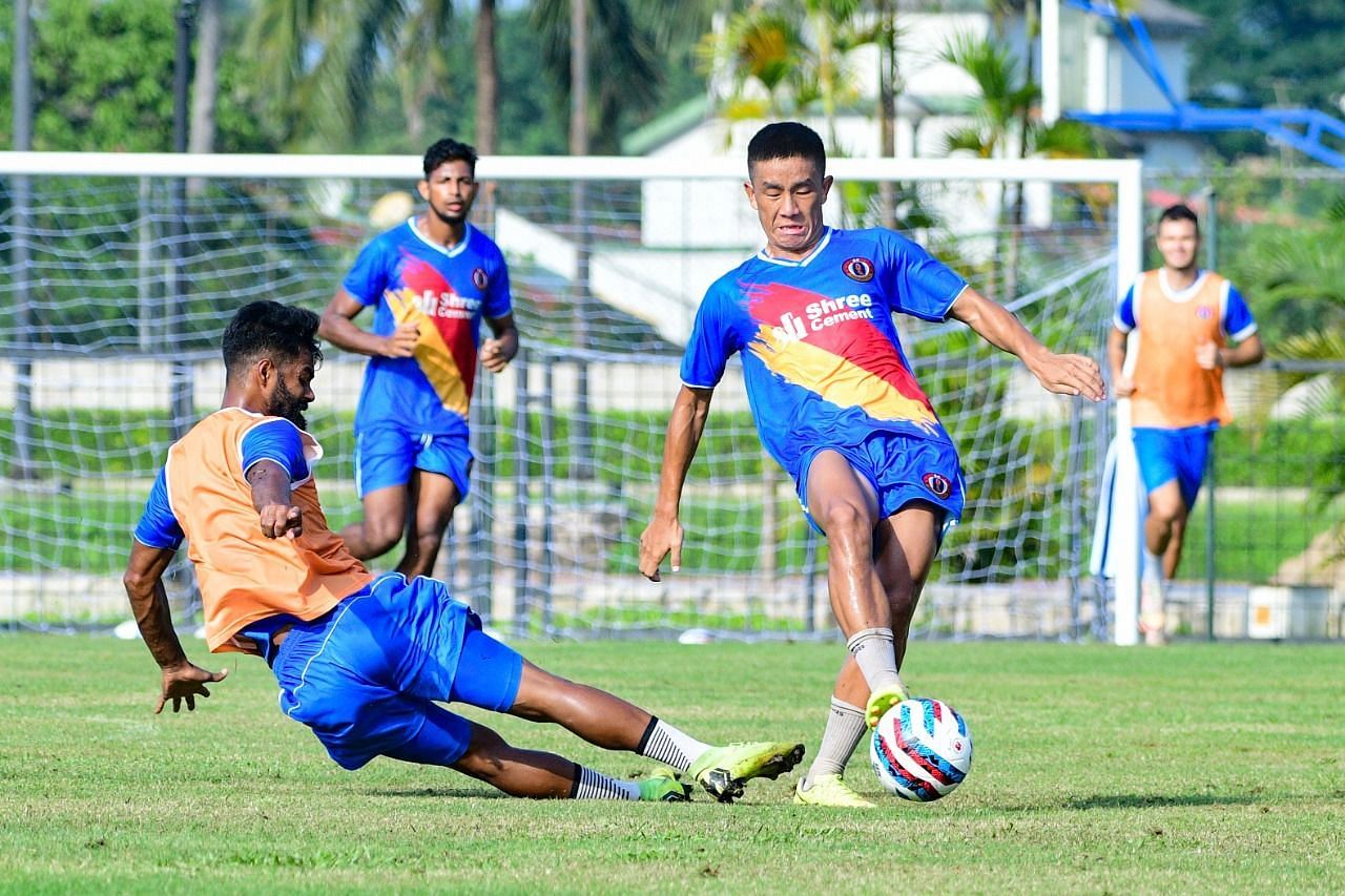 SC East Bengal players in action in training. (Image: SC East Bengal)