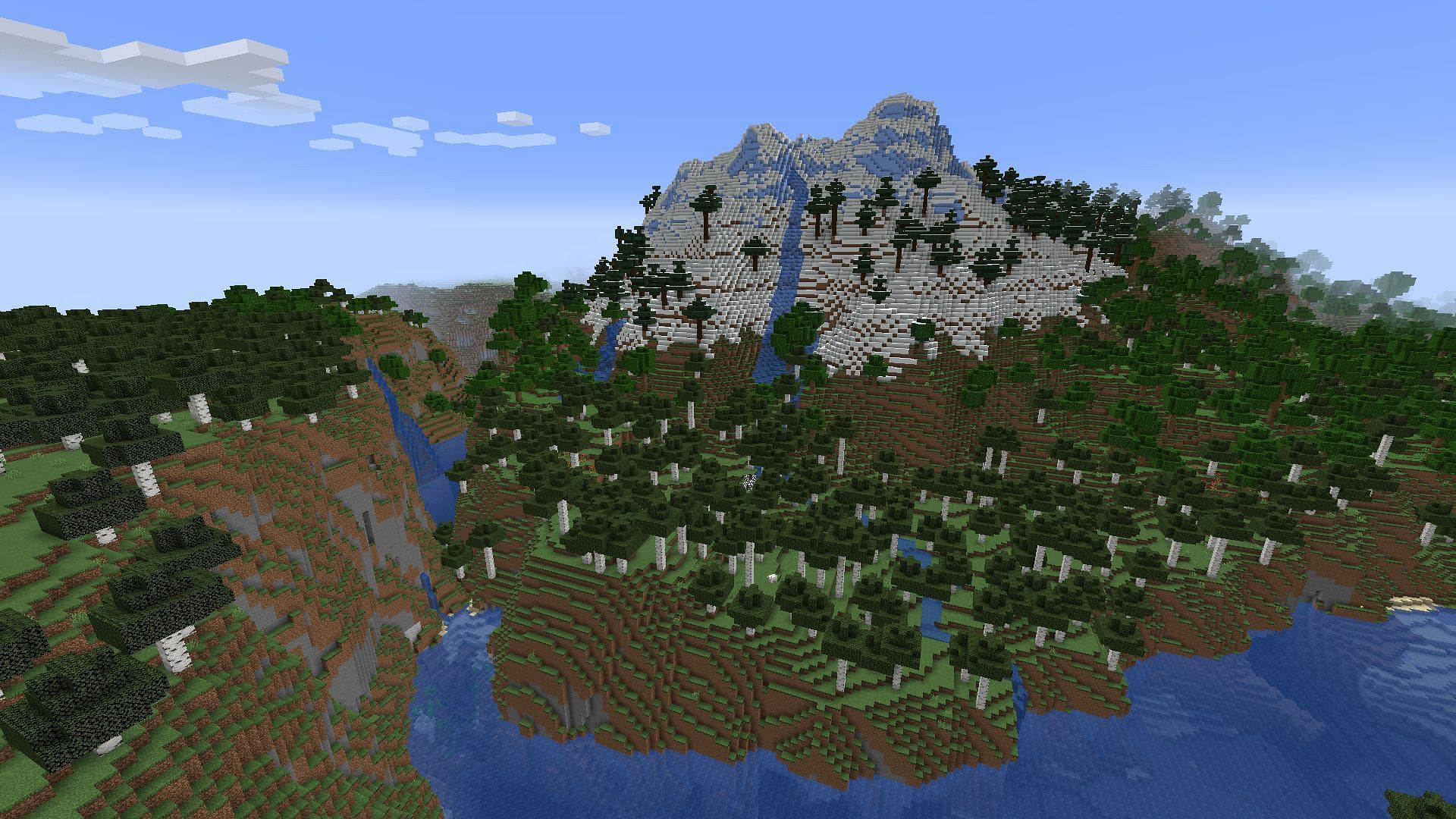 Tall mountain in 1.18 (Image via Minecraft)
