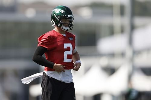 Quarterback Zach Wilson at New York Jets Training Camp