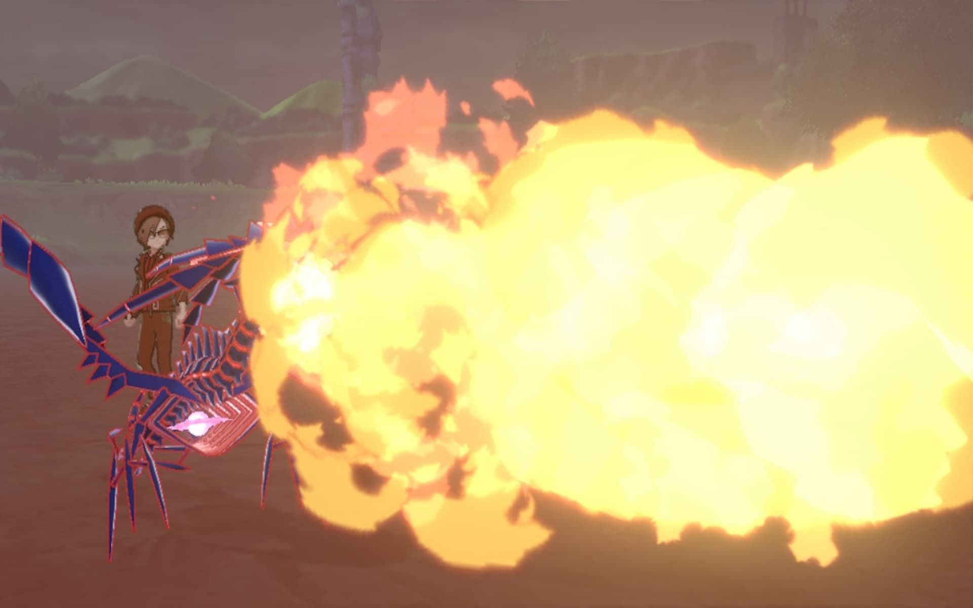 A Pokemon using Flamethrower. (Image via Game Freak)