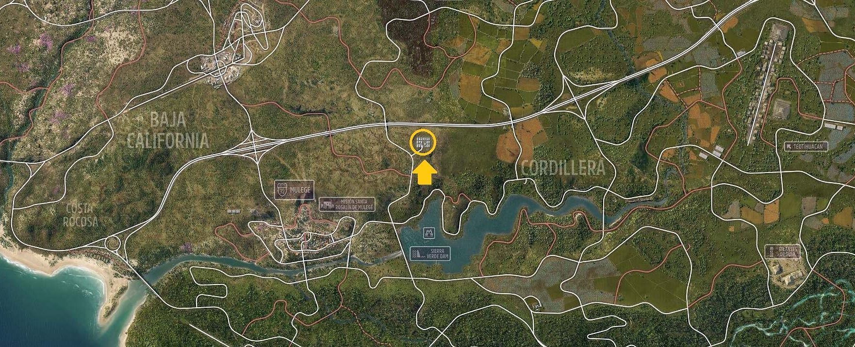 Yellow Pointer on the map (Image via Forza Horizon 5)