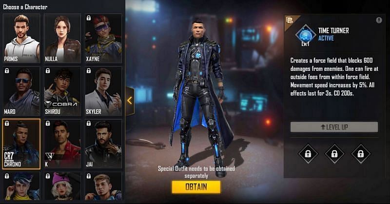 Free Fire में Chrono (Image Via Garena)