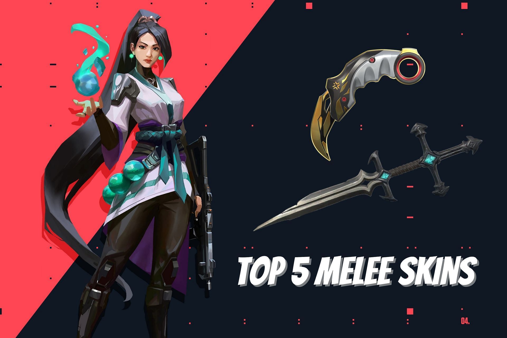 What are the five best melee skins available to players in the ongoing Act of Valoramt? (Image via Sportskeeda)