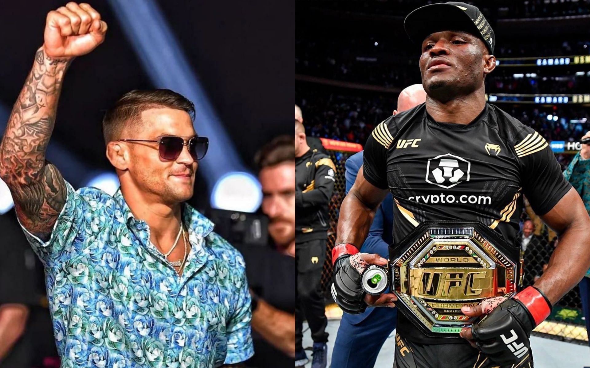 Dustin Poirier (left), Kamaru Usman (right) [Credits: @dustinpoirier, @ufc via Instagram]