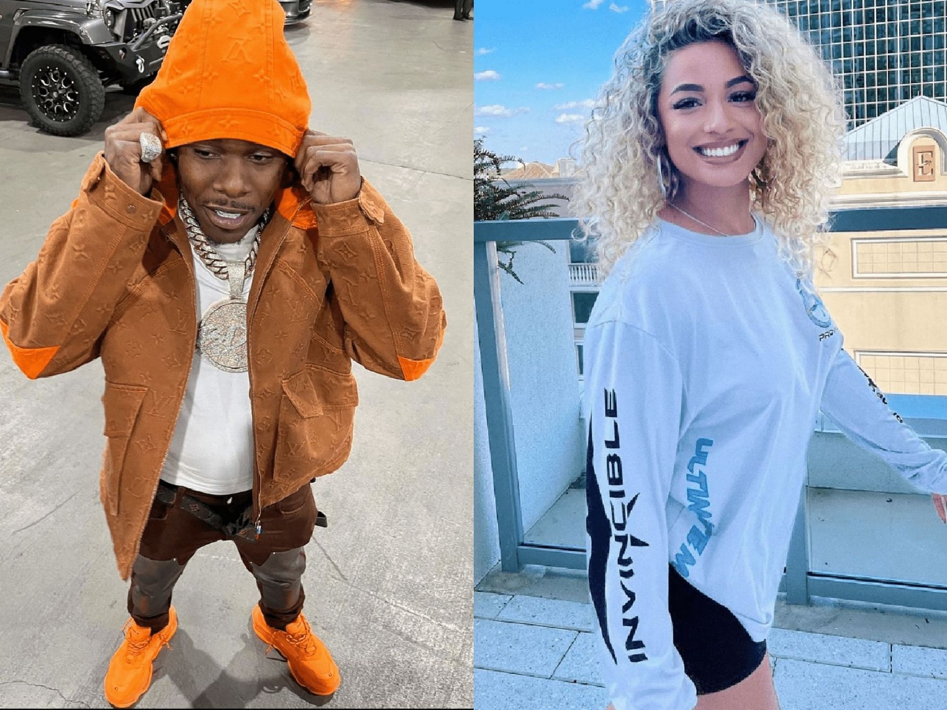 DaBaby and DaniLeigh&#039;s live fight leaves fans amused (Image via dababy &amp; iamdanileigh/ Instagram)