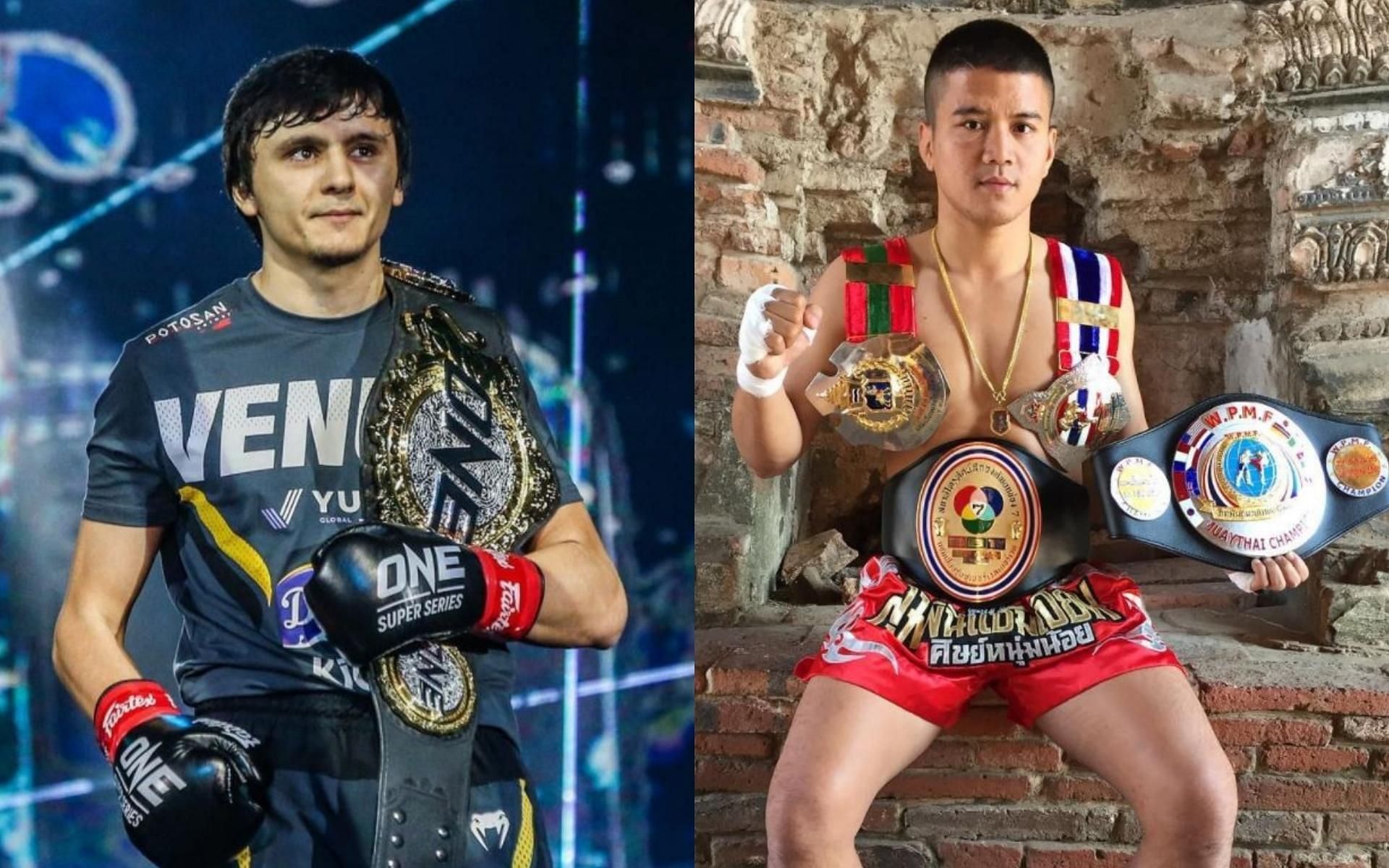 Alaverdi Ramazanov (left) will face Pongsiri P.K. Saenchaimuaythaigym (right) at ONE: NEXTGEN III. (Images Courtesy: @alaverdi_ramazanov and @pongsirii_pk on Instagram)
