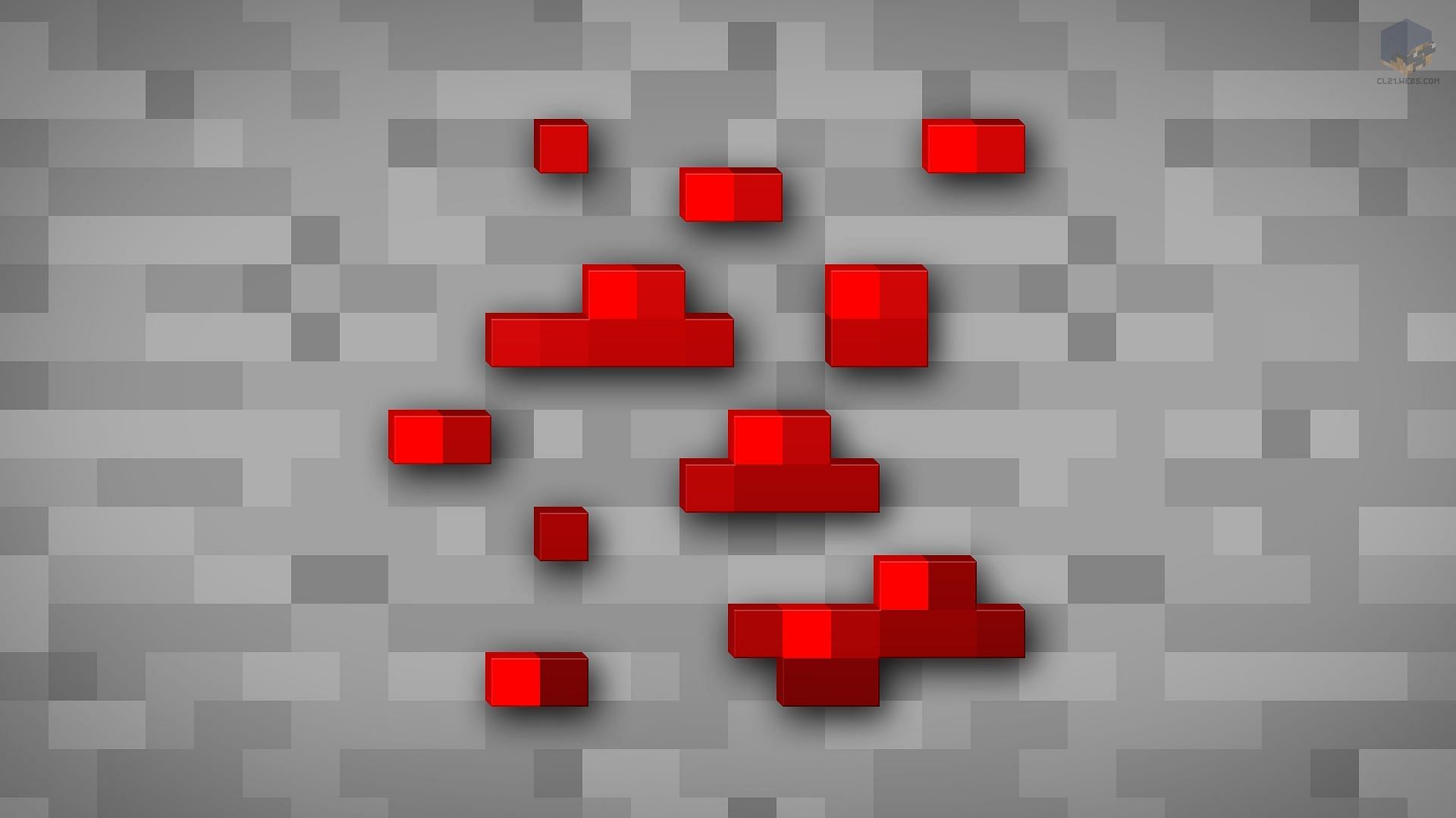 Redstone ore in Minecraft (Image via WallpaperSafari/Minecraft)