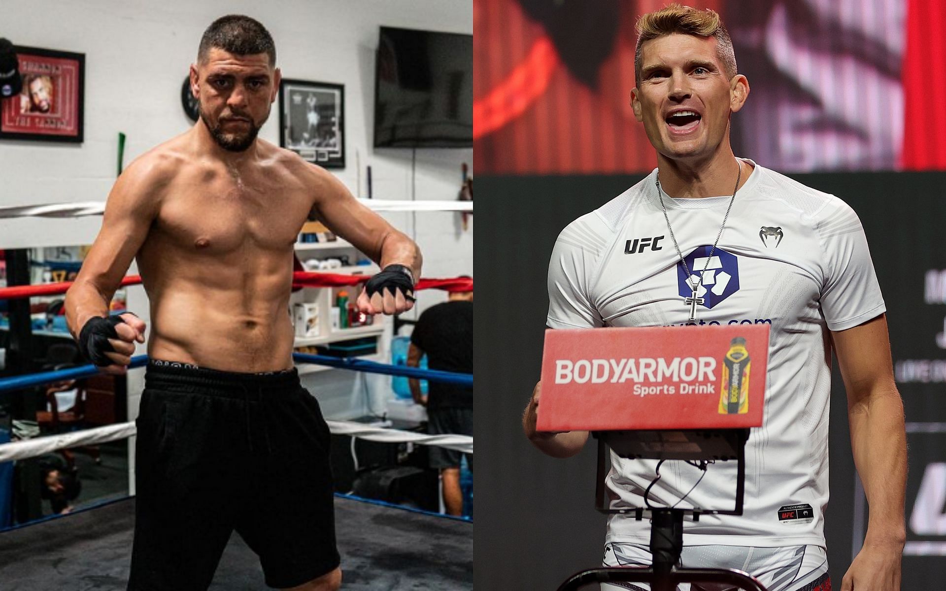 UFC welterweight stars Nick Diaz (left) and Stephen Thompson (right)