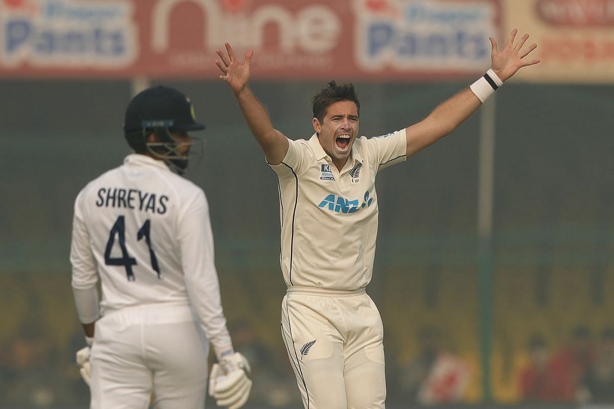 Tim Southee scalped his 13th five-wicket haul in Test cricket on Day 2 for New Zealand against India. (Credit: BCCI)