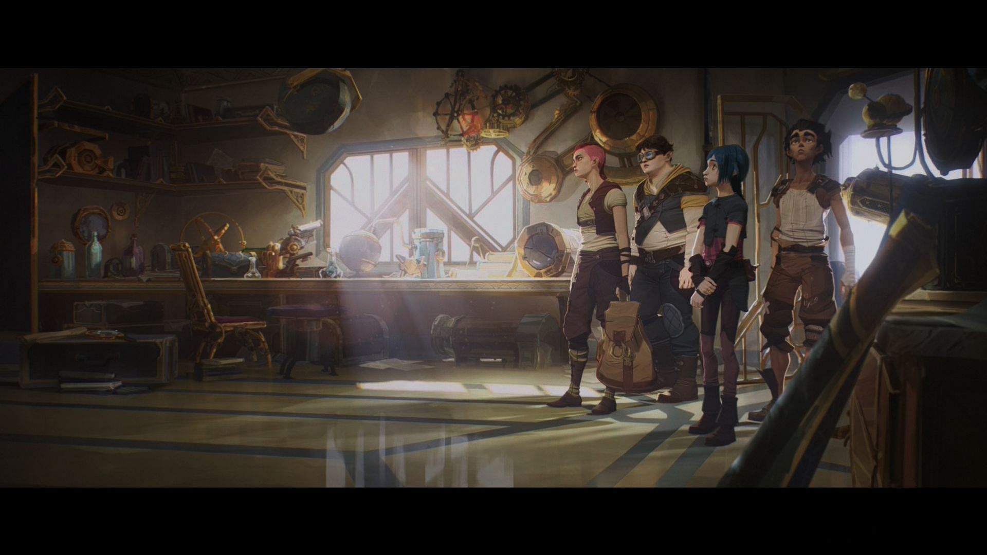 Vi and her friends attempt a heist on Jayce&#039;s Laboratory (Image via League of Legends)