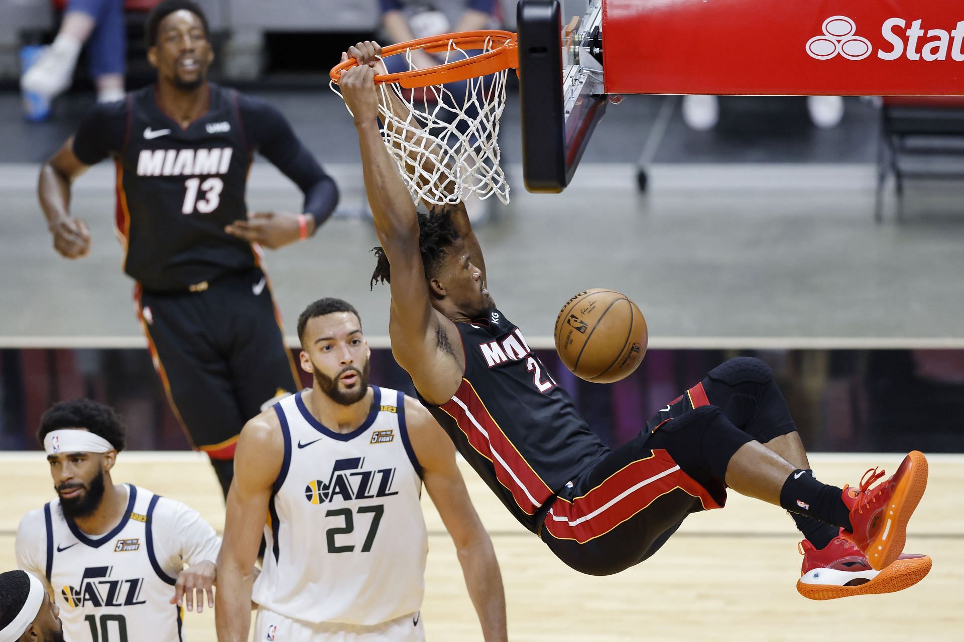 The Miami Heat will host the Utah Jazz for their first meeting of the 2021-22 NBA season