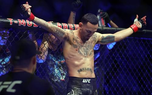 Max Holloway at UFC 245 ahead of his fight against Alexander Volkanovski